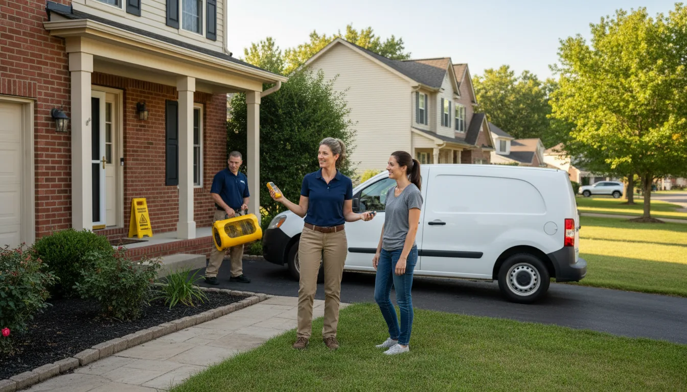 Residential water damage restoration in Renault, IL